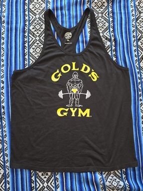 Gold’s Gym Stringer Tank Top 3XL Black Muscle Joe Graphic Y-Back